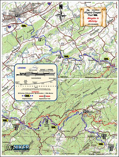 Exclusive! Detailed maps of the Virginia Creeper Trail