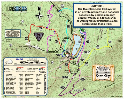 Exclusive! Detailed map of the Mountain Lake area trails system
